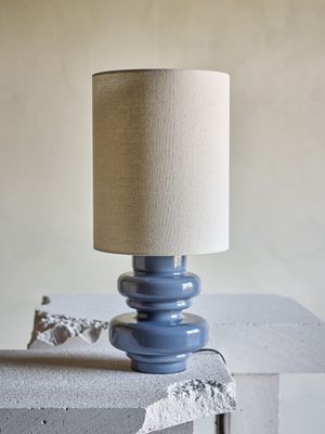 Bloomingville Fabiola Bordslampa, Blå, Glas, Ø24xH51 cm