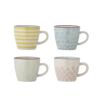 Bloomingville Patrizia Kopp, Gul, Stengods - 24-pack
