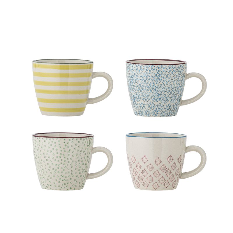 Bloomingville Patrizia Kopp, Gul, Stengods - 24-pack