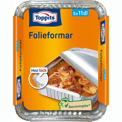 Toppits Folieformar med Lock 11dl 14stDFP
