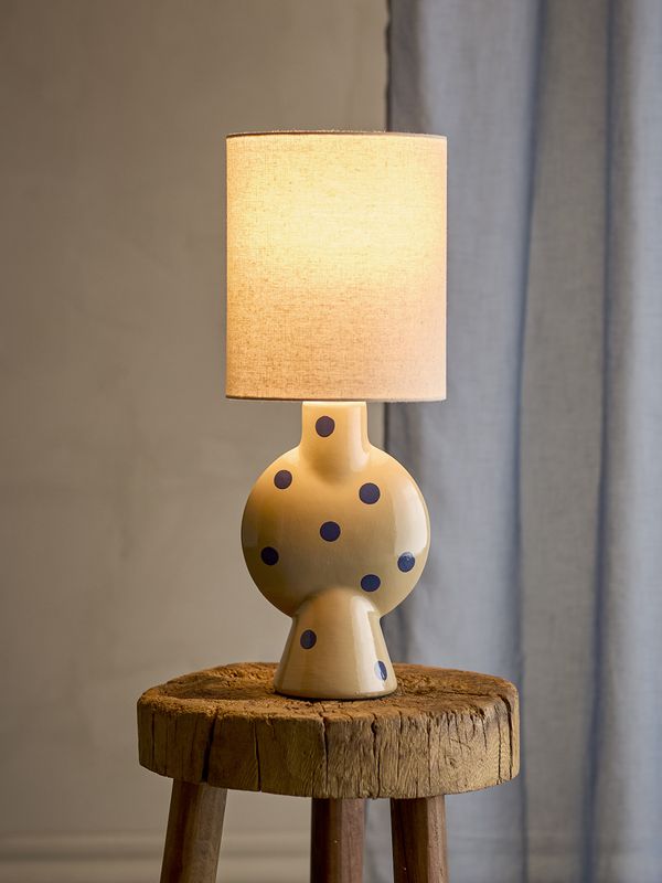 Bloomingville Sergio Bordslampa, Flerfärgad, Stengods, Ø21xH55 cm