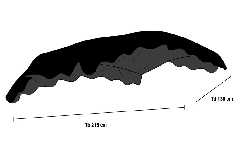 Brafab Prag Välvt Hammocktak Svart