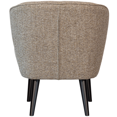 WOOOD Sara Fåtölj i Vävd Naturlig Melangetextil