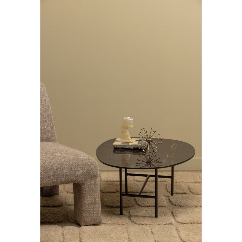 WOOOD Vajen Soffbord med Svart Marmorlook 80x60 cm