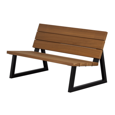 WOOOD Banco Trädgårdsbänk i Ayous Trä och Metall