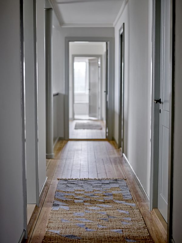 Bloomingville Vikka Matta, Blå, Jute