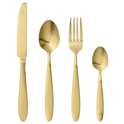 Bloomingville Frea Bestickset, Gold, Rostfritt Stål, 48 delar