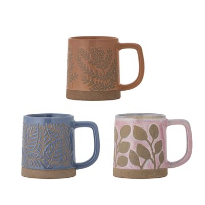 Creative Collection Kayce Mugg, Blå, Stengods - 6-pack