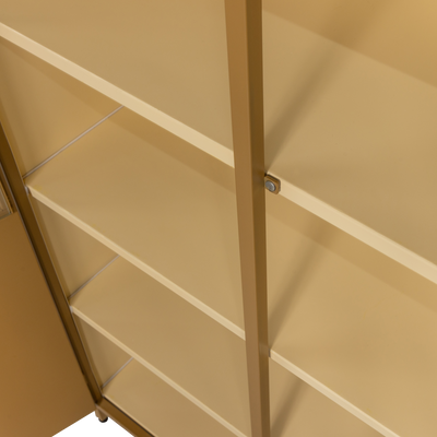 WOOOD Exhibit XL 2-dörrars vitrinskåp i metall - Honung