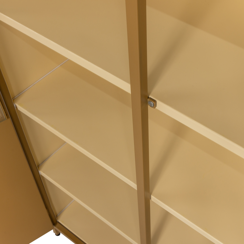 WOOOD Exhibit XL 2-dörrars vitrinskåp i metall - Honung