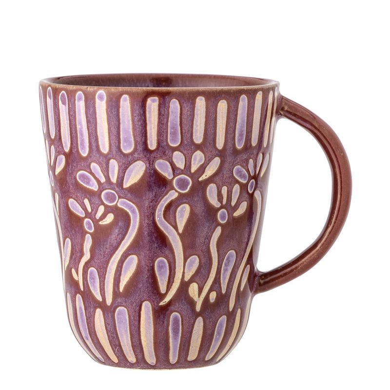 Bloomingville Samsin Mugg, Lila, Stengods - 6-pack