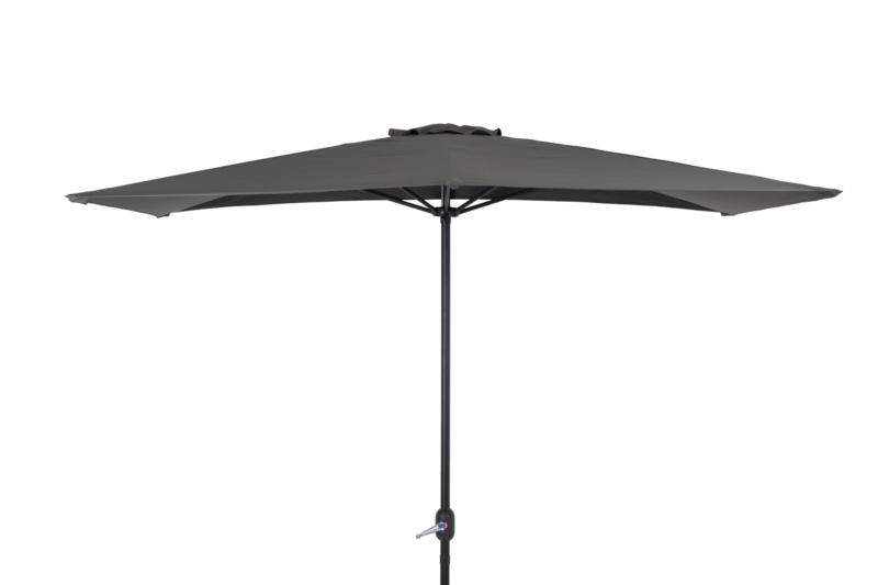 Brafab Cambre Halvt Parasoll 130x250 cm Antracit/Grå