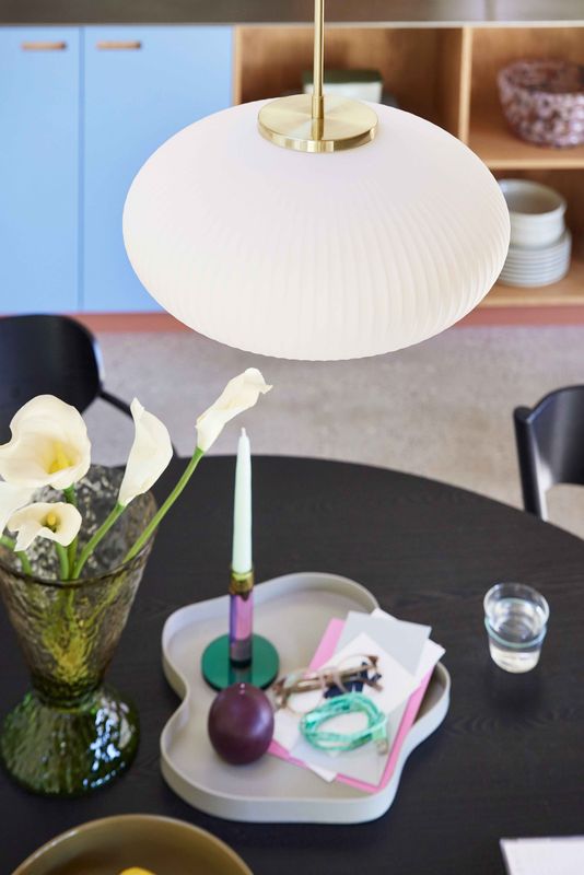 Hübsch Serene Pendant Ellipse Vit ø40xh38cm, E27