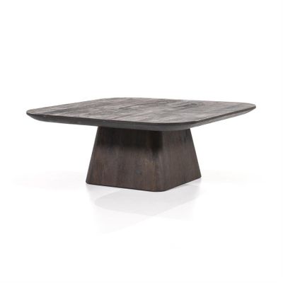 Elegant Soffbord Aron 80x80 cm - Mörkbrun