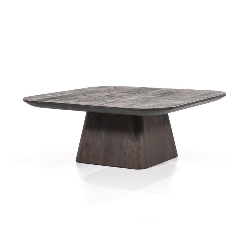 Elegant Soffbord Aron 80x80 cm - Mörkbrun