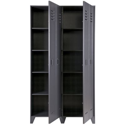 WOOOD STIJN HÖG 2-DÖRRS LÅDSKÅP Stål [FSC]