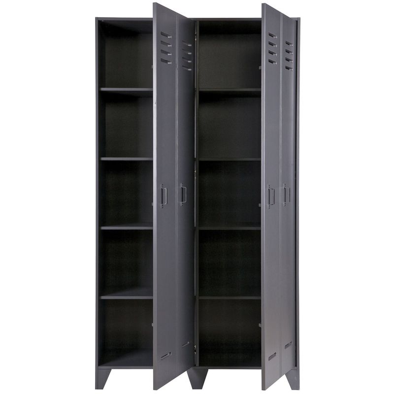 WOOOD STIJN HÖG 2-DÖRRS LÅDSKÅP Stål [FSC]