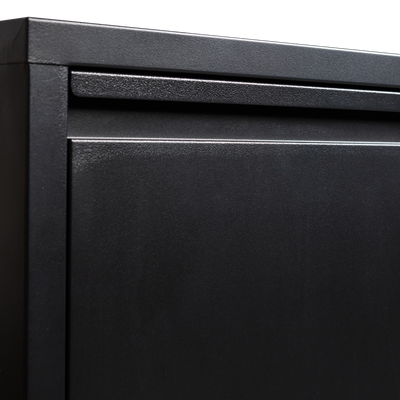 WOOOD SABINE 3-facks Skoskåp i Svart Metall