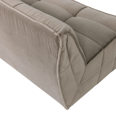 vtwonen CLUSTER 3-Sits Soffa i Sammet Warm