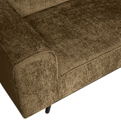 WOOOD Statement Hörnsoffa Höger i Struktur Sammet Mässing