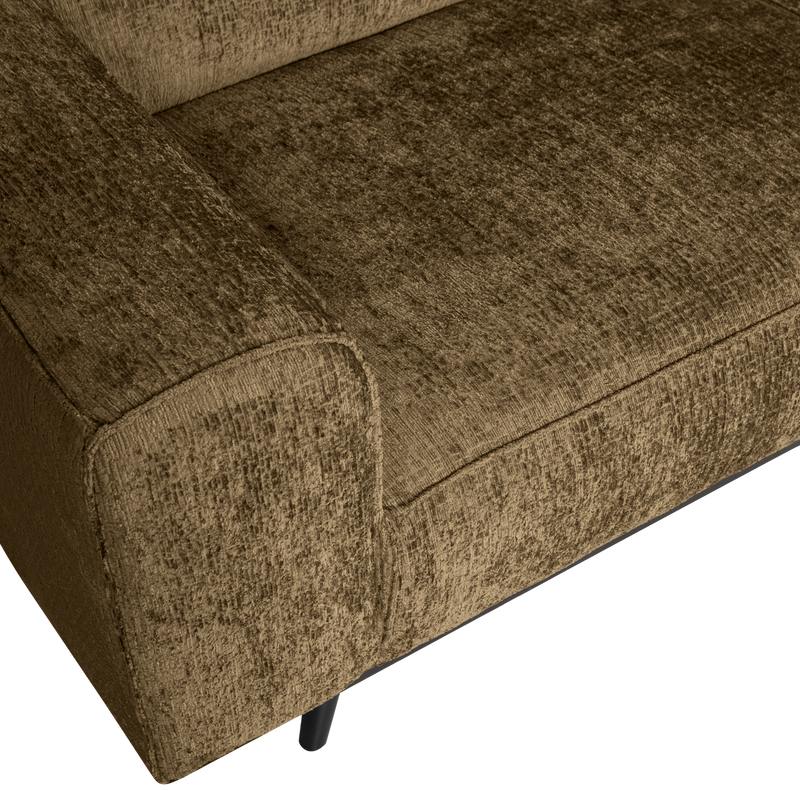 WOOOD Statement Hörnsoffa Höger i Struktur Sammet Mässing