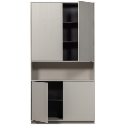 WOOOD Finca Förvaringsskåp 110 cm i Grå Furu [FSC]