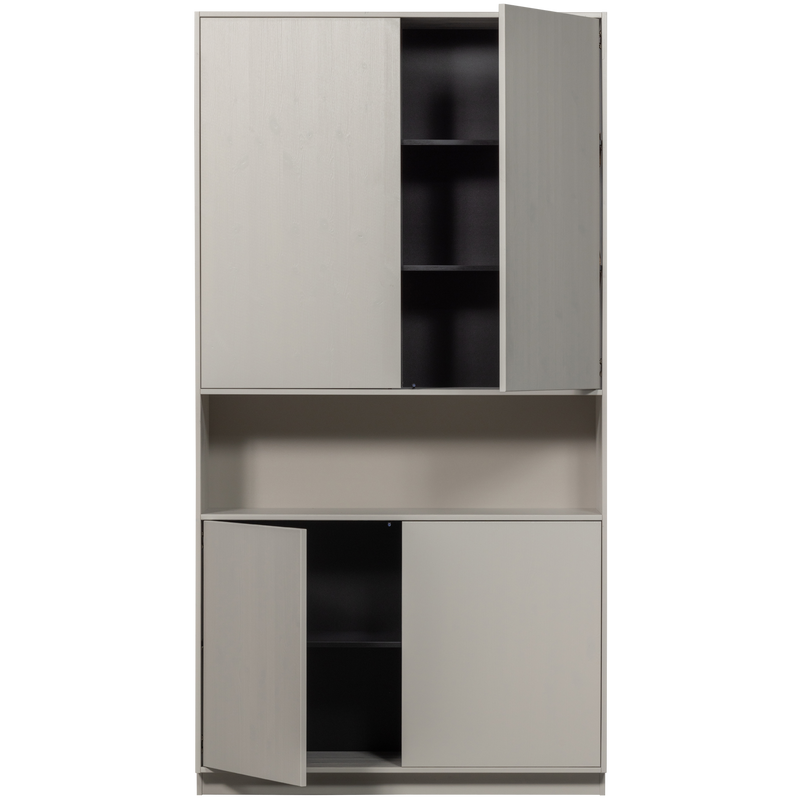 WOOOD Finca Förvaringsskåp 110 cm i Grå Furu [FSC]