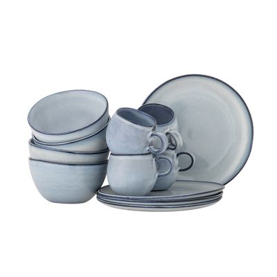 Bloomingville Sandrine Breakfast Set, Blå, Stengods
