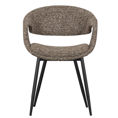 WOOOD Yossi Matstol Brun med Svart Metallben 2 st