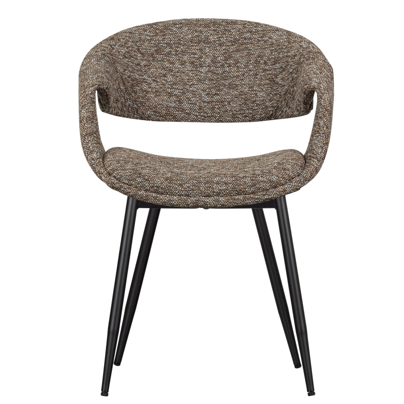 WOOOD Yossi Matstol Brun med Svart Metallben 2 st