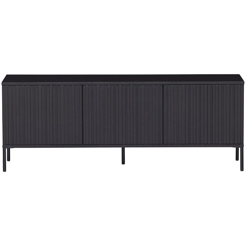 WOOOD NEW GRAVURE TV-Bänk 150 cm i Svart Furu