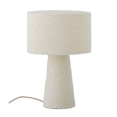Bloomingville Emmie Bordslampa, Vit, Polyester, Ø20xH30 cm