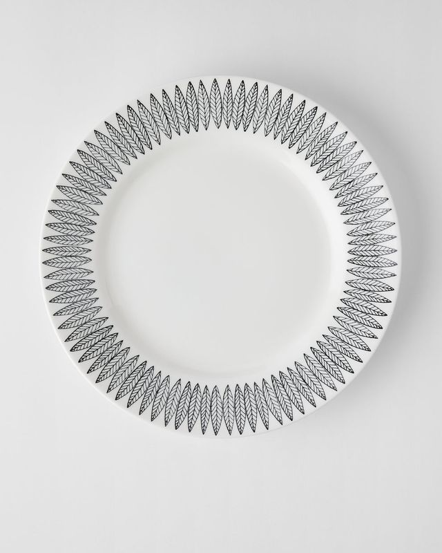 Gustavsberg SALIX SVART, Tallrik 28 cm m bräm