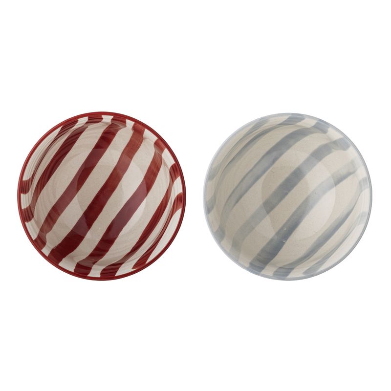 Bloomingville Mini Darby Skål, Röd, Stengods - 6-pack
