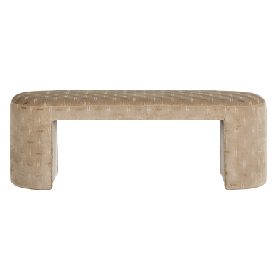 WOOOD Jacob Klädd Bänk med Randigt Mönster i Natur