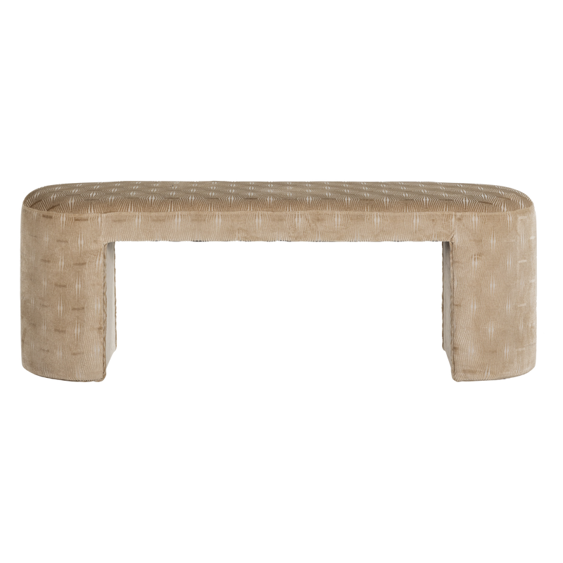 WOOOD Jacob Klädd Bänk med Randigt Mönster i Natur