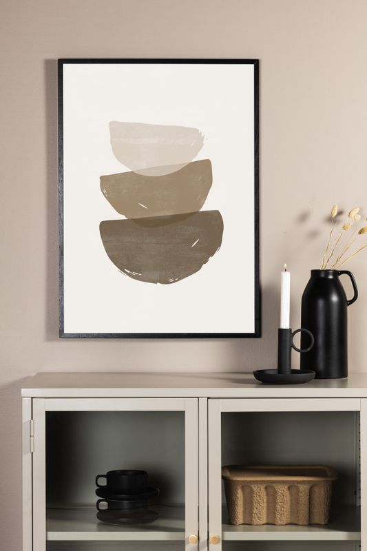 Venture Home Brush strokes Poster Beige