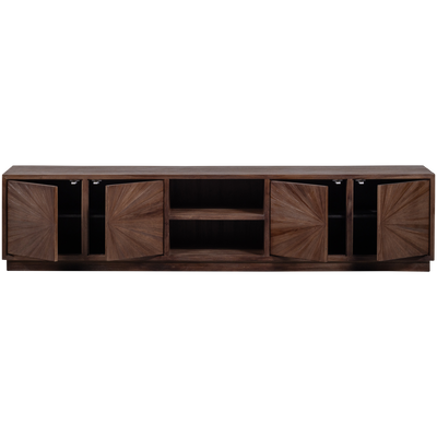 WOOOD SUN TV-bänk med Öppet Fack i Återvunnet Teak Brun