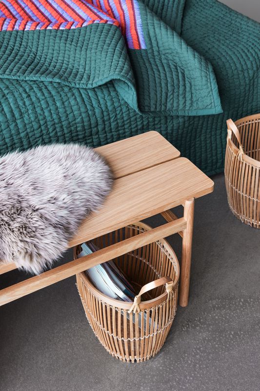 Hübsch Align bänk natur 85 x 38 x H45 cm