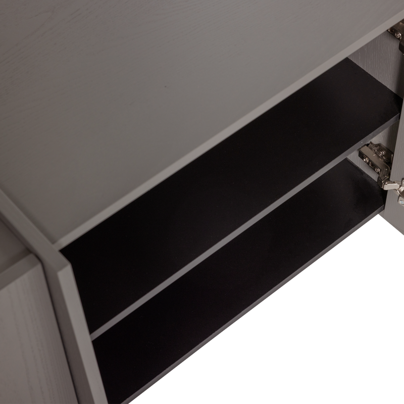 WOOOD BROCK TV-bänk 102 cm Askfanér Varmgrå