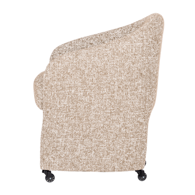 WOOOD Cordo Matstol med Hjul i Naturlig Melange