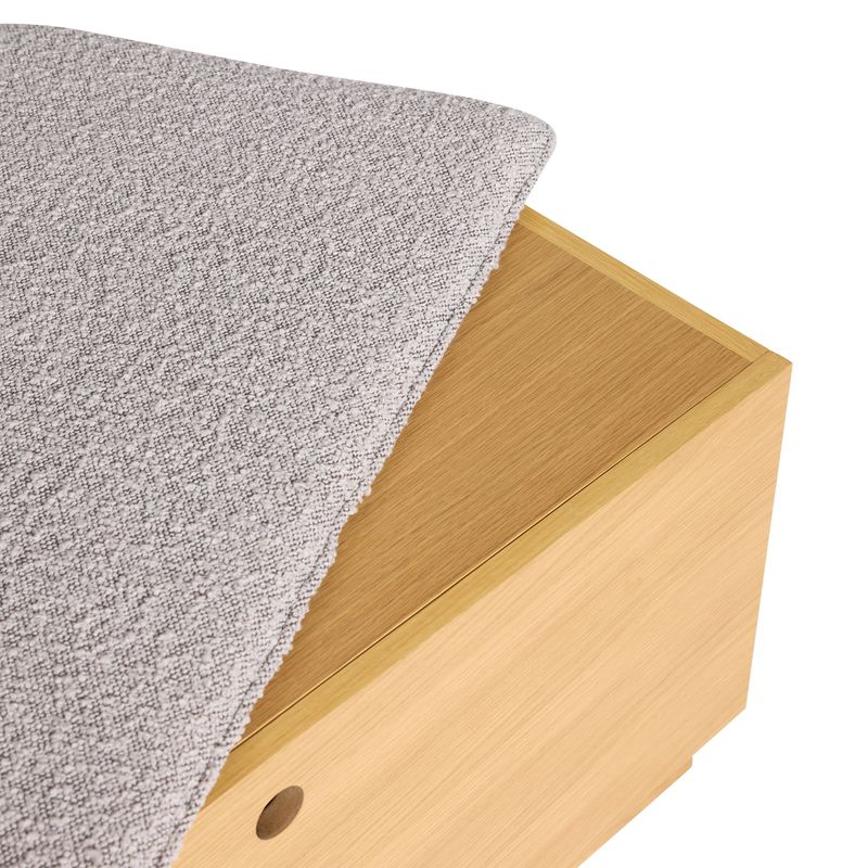 Hübsch Alcove Bänk Ljusgrå 90x47xh45cm