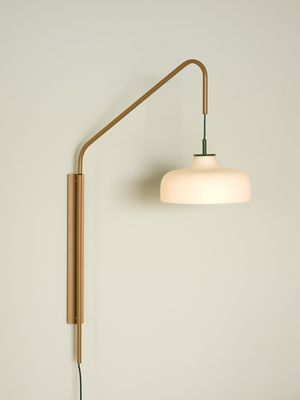 Hübsch Current Vägglampa Grön Khaki