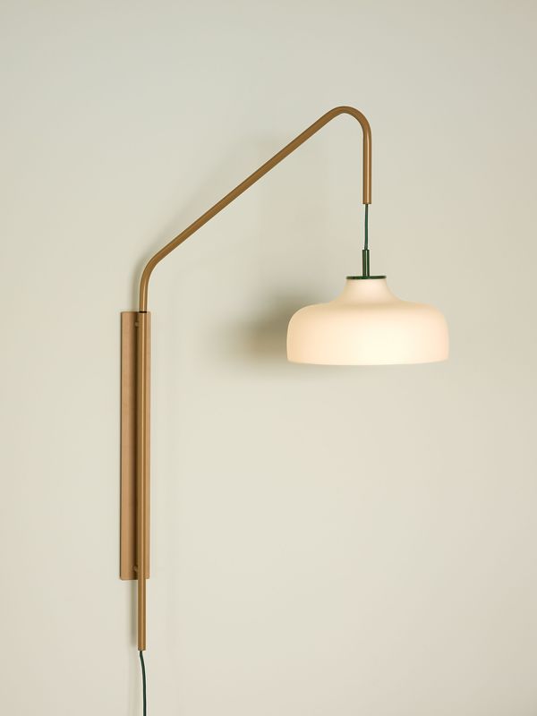 Hübsch Current Vägglampa Grön Khaki