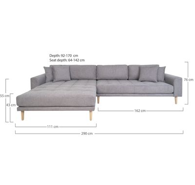 House Nordic Lido Loungesoffa Ljusgrå