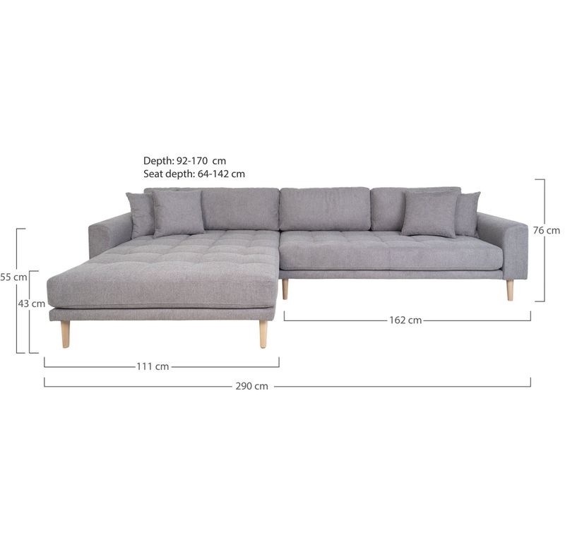 House Nordic Lido Loungesoffa Ljusgrå