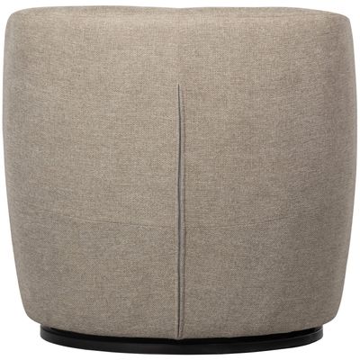 WOOOD Serra Snurrfåtölj i Vävd Sandfärgad Tyg