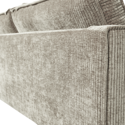 WOOOD RODEO 2,5-sits Soffa i Mörk Sand Ribbstof