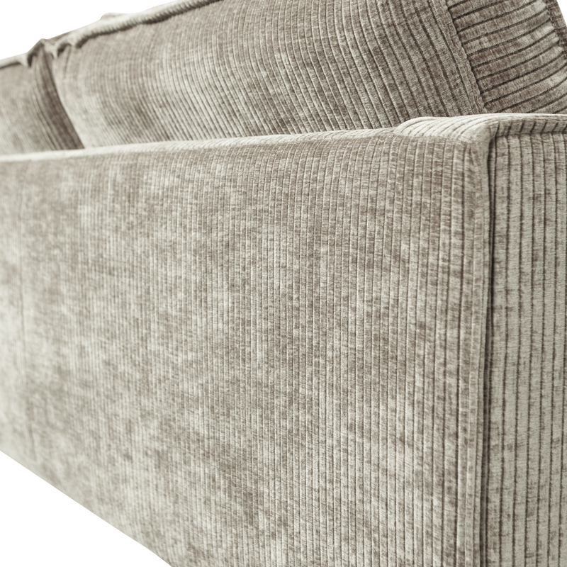 WOOOD RODEO 2,5-sits Soffa i Mörk Sand Ribbstof