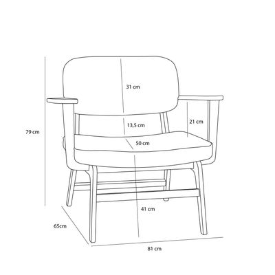 Hübsch Haze Loungestol Grå/Naturlig